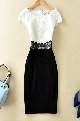 Белая юбка, кружевное летнее платье, летняя длинная летняя одежда, с акцентом на бедрах, коллекция 2021, средней длины