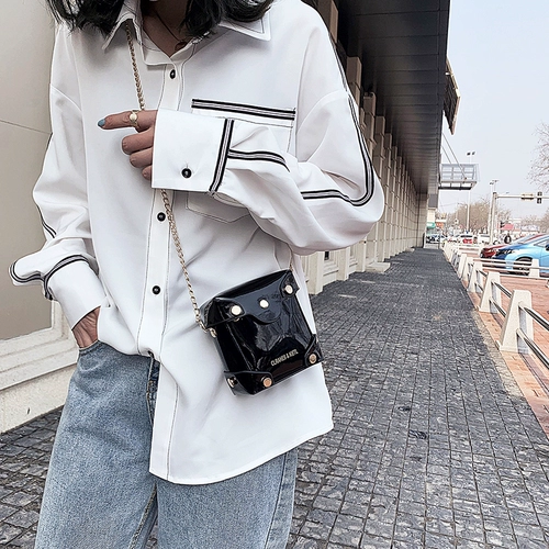 Небольшая сумка, сумка через плечо, цепь, сумка на одно плечо, популярно в интернете, 2020, в корейском стиле