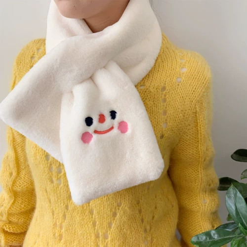 Брендовый милый бархатный зимний универсальный шарф, удерживающий тепло шарф-платок, увеличенная толщина