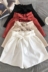Hàn quốc chic màu rắn cúi đàn hồi eo quần short chân rộng Hong Kong hương vị retro hoang dã cao eo váy quần nữ mùa hè quần sooc da nữ cao cấp Quần short