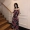 Dora Chaoren Hall Hồng Kông hương vị retro chic strapless từ cổ áo hoa váy kỳ nghỉ gió váy dài váy xoắn bụng