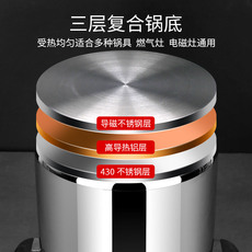 Фритюрница 英国欧式油炸锅商用摆摊带滤网煤气灶燃气大容量炸鸡不锈钢电磁炉