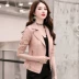Phiên bản Hàn Quốc của những chiếc áo khoác da nữ giảm béo mỏng, ngắn 2019 mùa thu áo khoác nhỏ áo khoác da PU ngắn - Quần áo da