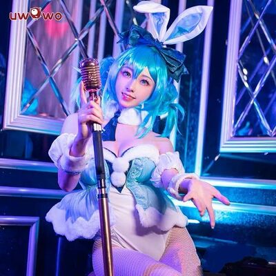 taobao agent Fin -free cos rental white rabbit girl Hatsune Cosplay clothing Miku anime vendor performance live broadcast