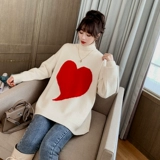 Зимний свитер, трикотажный топ, 2019, увеличенная толщина, в корейском стиле, яркий броский стиль