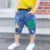 Trai cắt quần mùa hè phần mỏng 2018 trẻ em mới của quần short denim giản dị quần triều quần áo trẻ em bé năm quần Quần jean