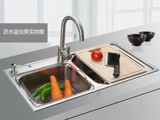 Подлинная клетка из нержавеющей стали кухонная тарелка чаши для миски, толстое прикрепление, неэкспрессионное, мытья посудомоечная корзина с синими фильтрами