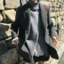 Màu xám 2018 thu đông 2018 mới sang trọng len dày dày phù hợp với áo khoác đơn giản áo khoác len ngắn nữ