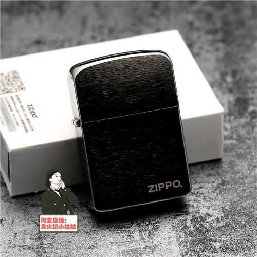 Американский аутентичный Zippo Zhibao Wind Wind Benger 1941b Второй мировой войны RE -Engraved Pure Mopper Chromite Black Ice Clacily