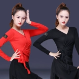 Квадратный танцевальный костюм новый стиль модальный танцевальный топ с длинным рукавом костюм для взрослой танце