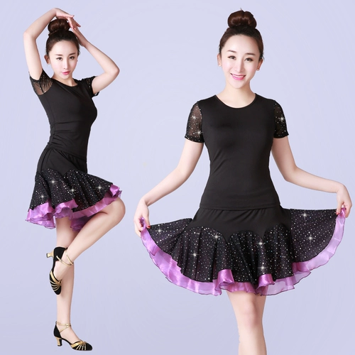 Летний комплект, футболка, блестки для ногтей, танцующая юбка для пожилых людей, новая коллекция, короткий рукав