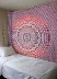 Ấn Độ Mandala Gió Tường Trang trí Tấm thảm Bohemian Polyester Shading Xám Vải Vải Rèm Tapestry