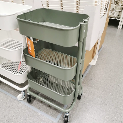 Подлинный ikea Storage Car Mini Lashe Trolley Kitchen Hotpot Mobile Маленькая многоуровневая стойка для хранения ikea
