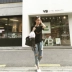 Quần jeans rách nữ xã hội xuân hè 2018 phiên bản Hàn Quốc mới của nữ sinh thủy triều bf hoang dã cởi quần chín điểm thiết kế thời trang nữ Quần jean