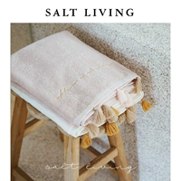 Соленый ватный полотенце полотенце полотенце Мягкая кожа -дружеская английская вышитая лапша на лице дома скандинавт.
