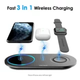 Подходит для TECTAG 10W FAST3 Сочетание Apple Device Family Bar Беспроводная зарядная плата iPhone Apple Watch AirPods Qi Miq-W20 Беспроводная зарядка