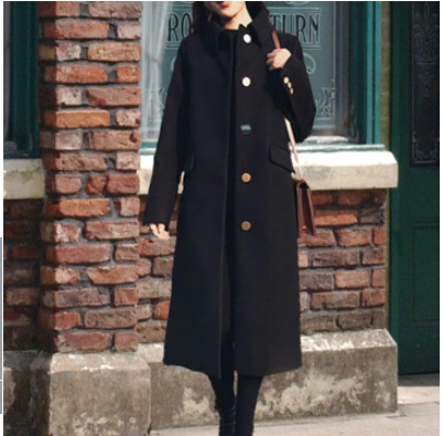 200 kg chất béo MM phong cách phương tây 2019 mùa đông cộng với phân bón cộng với áo khoác nữ dài đến giữa đầu gối kiểu Hàn Quốc - Áo khoác dài