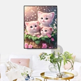 Мультфильм милый животный кот бриллиант живопись 2024 Новая маленькая ручная ручная 5D Dot Diamon