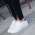2018 mùa xuân mới giày trắng của phụ nữ dày dưới giày phẳng dưới dây đeo giày thường sinh viên giày thể thao giày da
