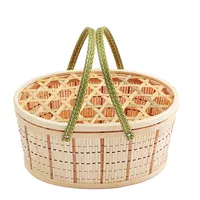 Домашняя упаковочная корзина рисовых пельмени из рисовой подарочной коробки бамбука для корзин