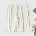 Chất liệu lụa tơ tằm mỏng co giãn chống ánh sáng an toàn Quần lụa năm quần ống quần dài - Quần tây thường