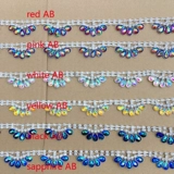 Hyun Treasure Blue Pink Yellow Black AB Color Diamond Chain Chain Change Dance Tance Chain Diamond Crown Flower