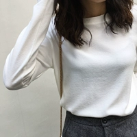 Базовая футболка, цветная утепленный лонгслив, оверсайз, в корейском стиле, по фигуре