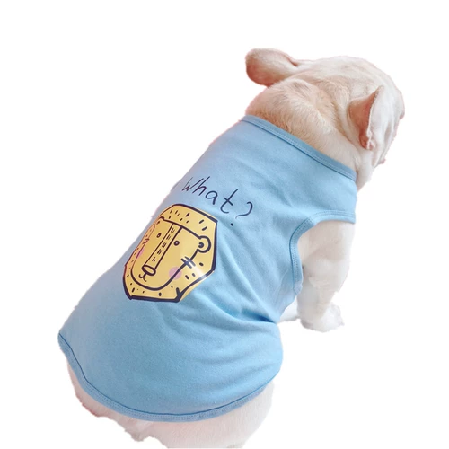 Летняя одежда для домашних животных Fato Dog Pure Cotton Hetchable Vest Skunari Corki 2 бесплатная доставка