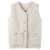 Mùa thu đông 2018 mới vest lông cừu bên ngoài mặc vest phiên bản Hàn Quốc của áo vest ngắn cotton mỏng nữ thời trang u40 Áo vest