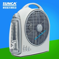 SUNCA Xinjia chiếu sáng quạt sạc bàn học sinh lưu trữ quạt hộ gia đình 10 inch im lặng ngoài trời máy tính để bàn di động - Quạt điện quạt trần đèn hiện đại