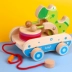 năm kéo một nửa bé tuổi tập đi dây chuỗi đồ chơi cá sấu trống xe trẻ 1-2 tuổi và trẻ nhỏ 3 Traction Đồ chơi bằng gỗ