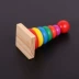 bộ trẻ em tháp cọc tháp cầu vồng âm nhạc 1-2 năm bé tuổi mầm non cổ áo cổ khối xây dựng trí tuệ đồ chơi giáo dục Đồ chơi bằng gỗ