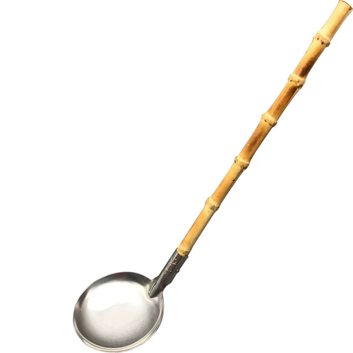 Small Hot Pot Spoon Spoon Cornerse Colander The Neanless Steel Деревянная ручка, японская ложка рамена, бамбуковая ручка Spoon High -End Restaurant Restaurant Dableware Swareware