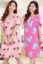 Mùa hè cộng với phân bón nhân tạo bông nightdress phụ nữ kích thước lớn bông lụa đồ ngủ bông váy nightdress thai sản váy váy Đêm đầm