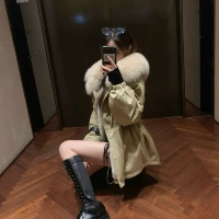 Магазин Fanshu [зима в этом году не боится холодного персикового сердца пингвин] Fox Mao Paika Внешний набор женщин 2020 Новая модель