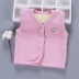 Áo vest bé gái ấm áp cộng với chất liệu cotton nhung dày mùa thu đông áo ba lỗ bé trai Áo ghi lê