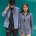 Mùa thu mới màu rắn denim áo sơ mi dài tay nam Harajuku retro hoang dã áo khoác mỏng áo sơ mi sinh viên thời trang nam cao cấp Cao bồi