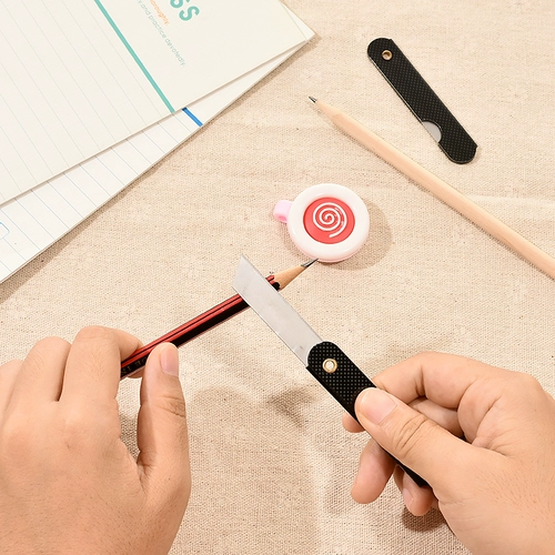 Черные маленькие канцтовары, портативное лезвие, DIY