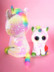 Unicorn búp bê sequin đồ chơi giường xe búp bê dễ thương cô gái trái tim long lanh búp bê cô gái quà tặng - Đồ chơi mềm dưa hấu bông Đồ chơi mềm