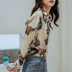 Phụ nữ xuân 2019 mới nhẹ nhàng in họa tiết retro in lụa nặng phiên bản Hàn Quốc của áo sơ mi dài tay thủy triều - Áo sơ mi dài tay Áo sơ mi dài tay