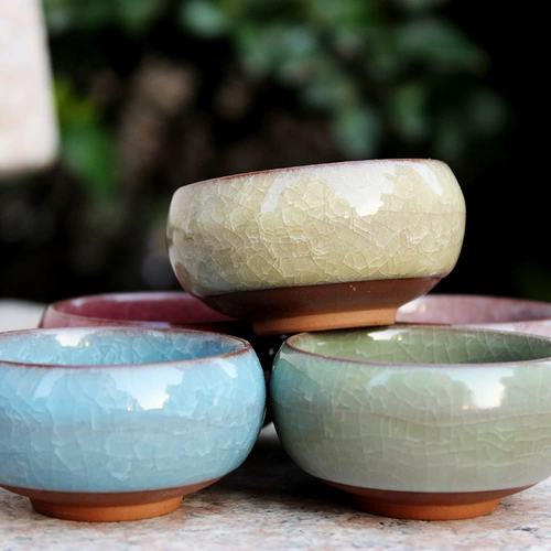 Многоцветный керамический креативный маленький цветочный горшок