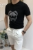 Jie Mo 18 Hàn Quốc Dongdaemun Nam Slim Ngắn Tay Áo Dệt Kim T-Shirt Chín Ping Road Thanh Niên Slim T-Shirt