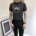 Jie Mo 18 Hàn Quốc Dongdaemun Nam Slim Ngắn Tay Áo Dệt Kim T-Shirt Chín Ping Road Thanh Niên Slim T-Shirt Hàng dệt kim