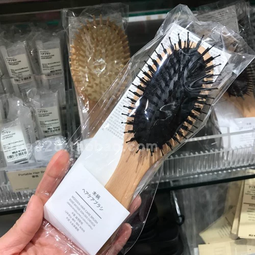 Muji, деревянная лечебная расческа для кожи головы, массажер, Гонконг