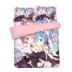 Chăn quilt tùy chỉnh bao gồm bốn bộ 1,2 mét đơn anime hai nhân dân tệ ký túc xá tấm ba bộ - Bộ đồ giường bốn mảnh bộ chăn ga gối lụa satin Bộ đồ giường bốn mảnh