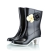 Giày mềm thời trang nữ ống đi mưa Camellia trang trí thạch cao gót mưa đi giày nước giày cao su - Rainshoes