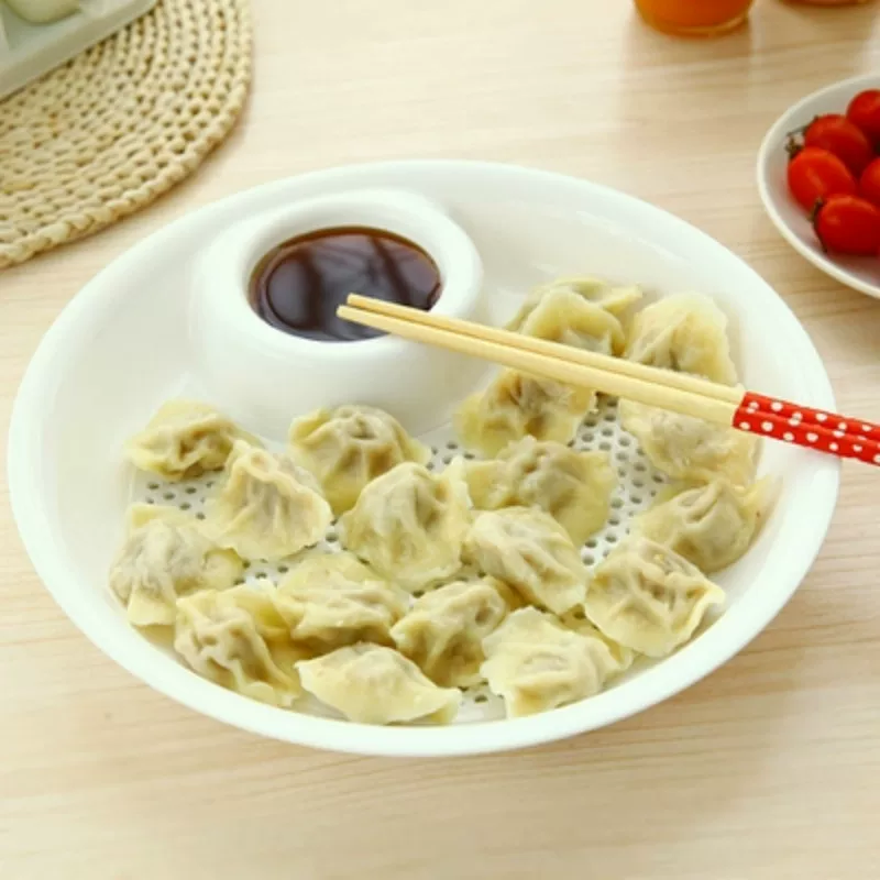 Dumplings Discoral Double -layer Double -layer House Eat home leakage Trip Creative Creative Plastic Plastic Plastic Plastic Plastic Plastic Plastic