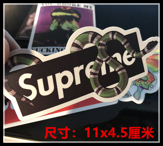 Naturally WhiteHello Rock and roll star full 26 element free shipping supreme notebook Skate waterproof Sticker Stickers