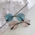 Cô gái Nhật Bản và Hàn Quốc mềm chị em ống kính tròn kính râm kính râm kim loại retro nghệ thuật nhỏ gương tươi phẳng