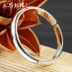 S999 bạc vòng đeo tay nữ mịn mở đơn giản sterling silver bracelet handmade tùy rắn món quà mẹ có thể được chữ vòng đá mắt hổ Vòng đeo tay Cuff